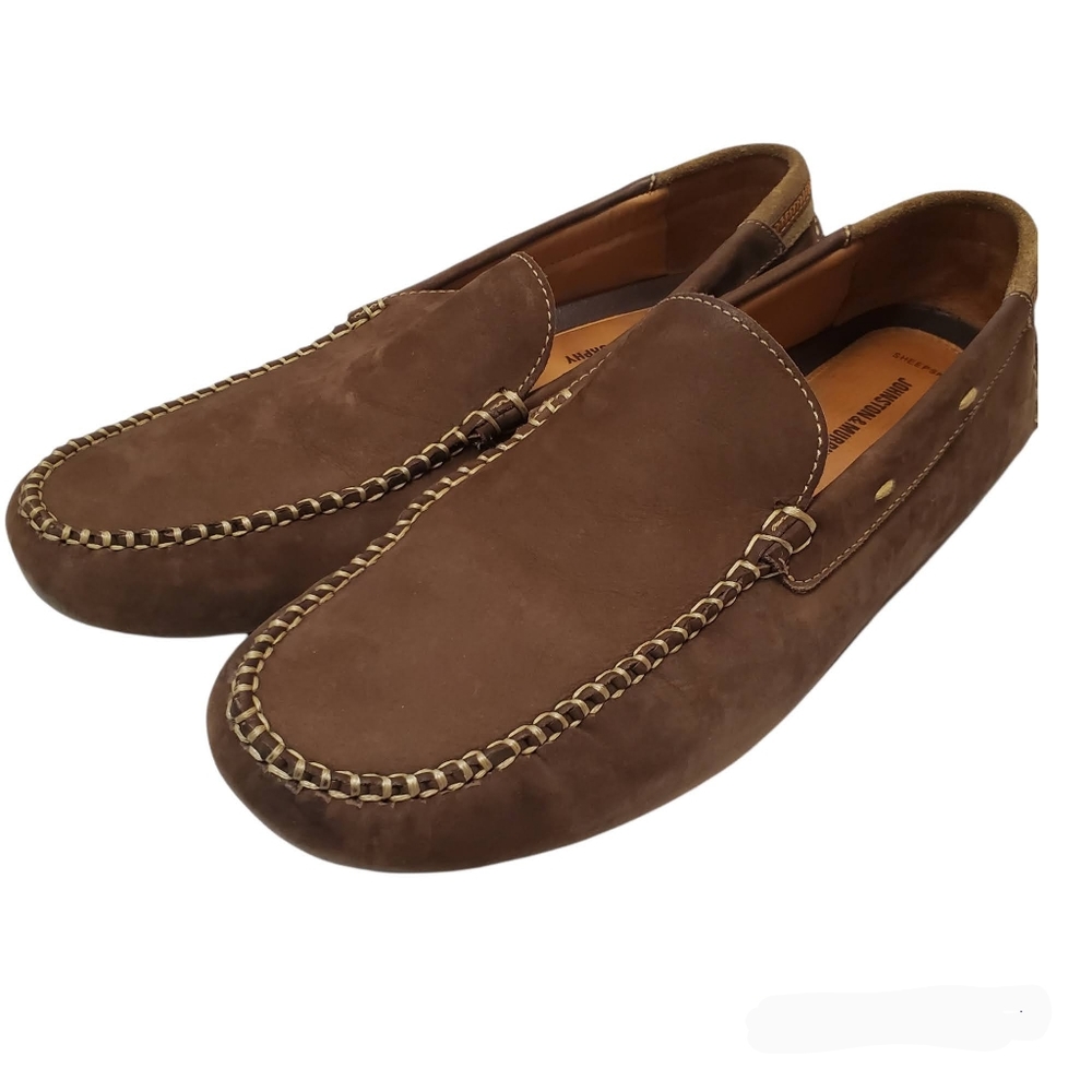 Johnston & Murphy Men Hembree Ven Tan Suede Loafers Size 10.5